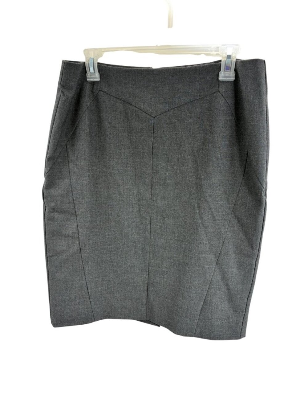 Worthington Womens Gray Pencil Skirt Size 10 Tailored Stretch Career Office